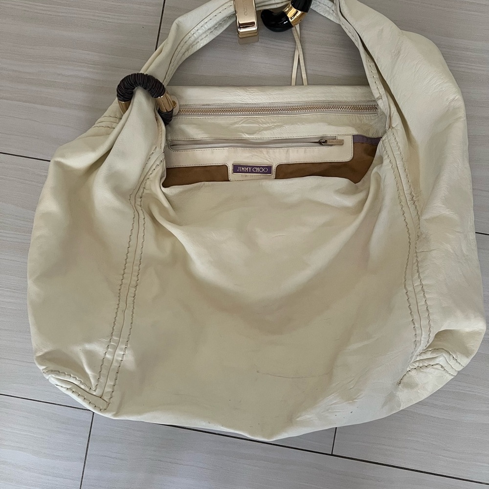 Chic Cream Hobo Bag by Jimmy Choo